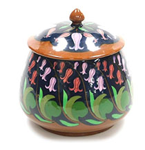Wileman Intarsio pot and cover - 3055 Bluebells